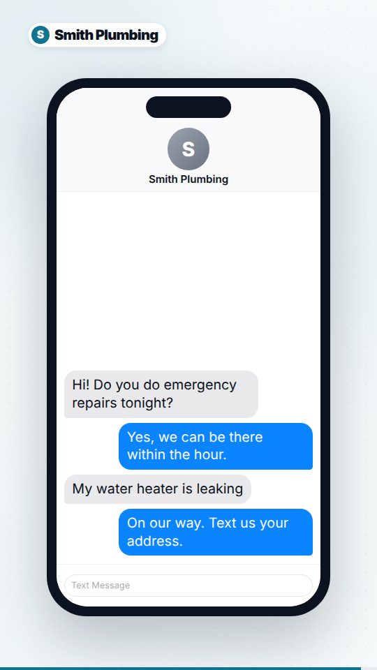 A text message story video frame